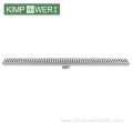 Linear stainless steel shower drain